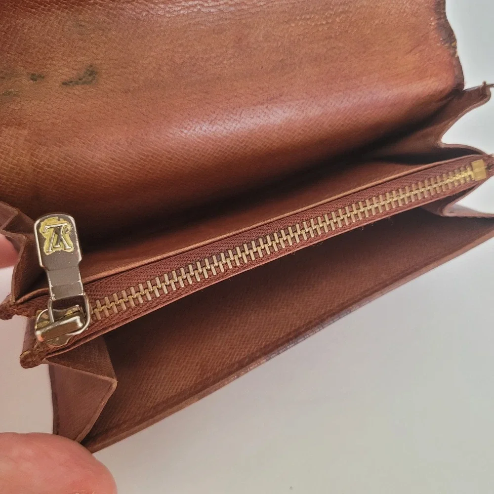 Louis Vuitton Monogram Canvas Portefeuille Tresor Wallet Vintage Brown 882‎ AN - Picture 4 of 15